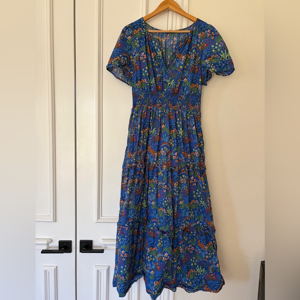 Baltic Born Floral Blue Maxi Dress